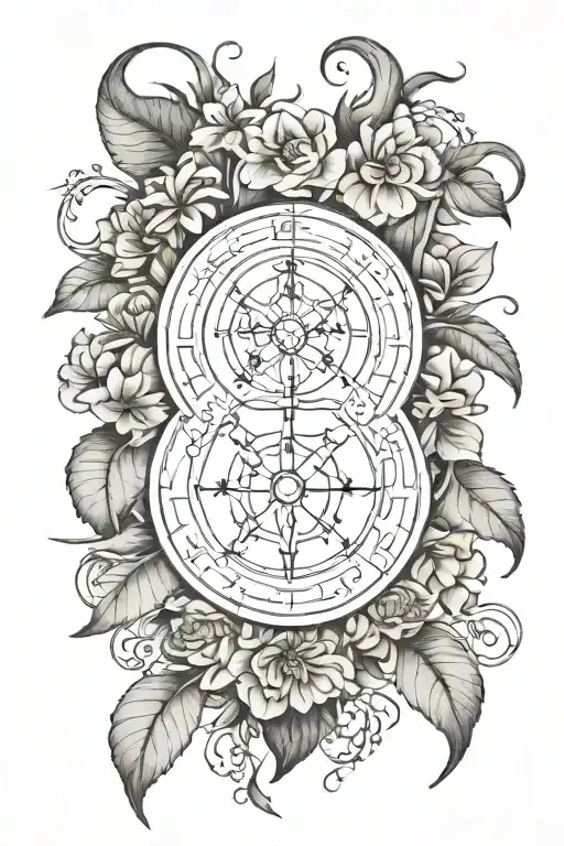 Combine zodiac signs scorpio Surrounded by Leo Aries and Taurus. tattoo design idea