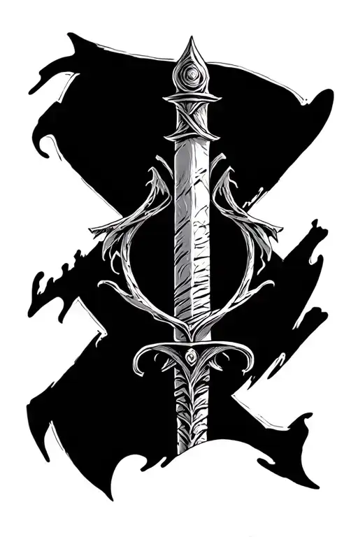 harry potter elder wand tattoo design idea