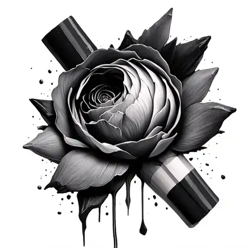 even broken crayons still have a color tattoo design idea