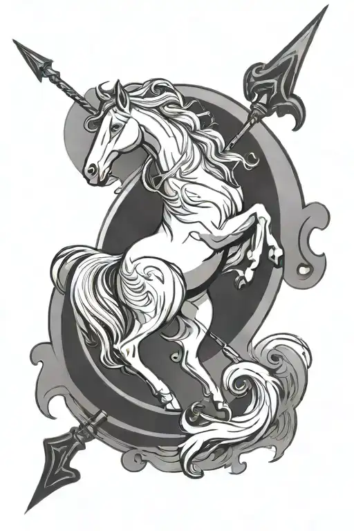 Sagittarius symbol tattoo design idea