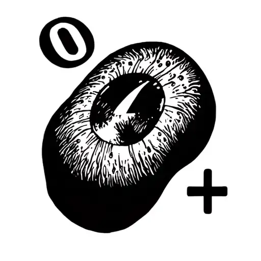 Blood Group O+ blood type tattoo design idea