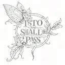 this too shall pass written tattoo design idea