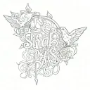 this too shall pass written tattoo design idea