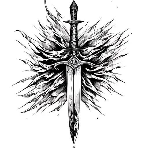 a dagger tattoo design idea