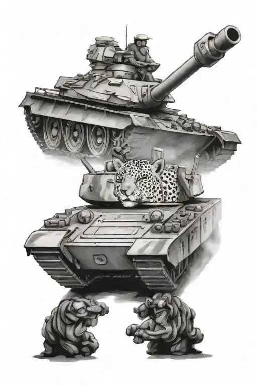 leopard 2 tank tattoo design idea