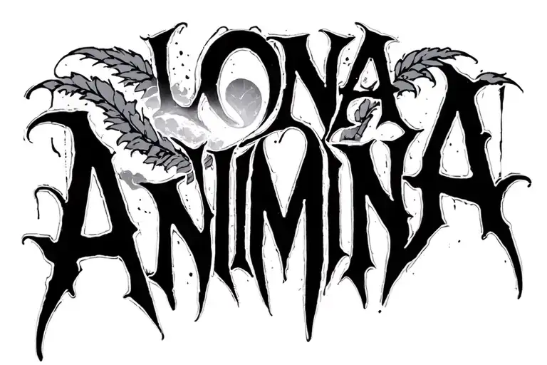 "lona anima" words written tattoo design idea