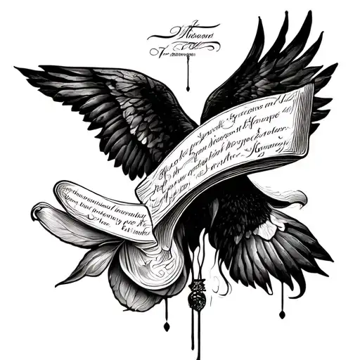 Biblical Scripture writing tattoo design idea