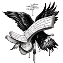 Biblical Scripture writing tattoo design idea