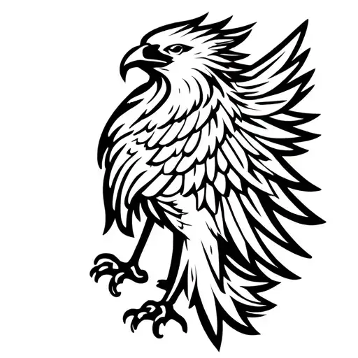 polish eagle emblem tattoo design idea