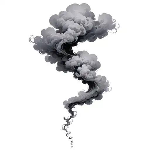 Filler Clouds and Smoke tattoo design idea