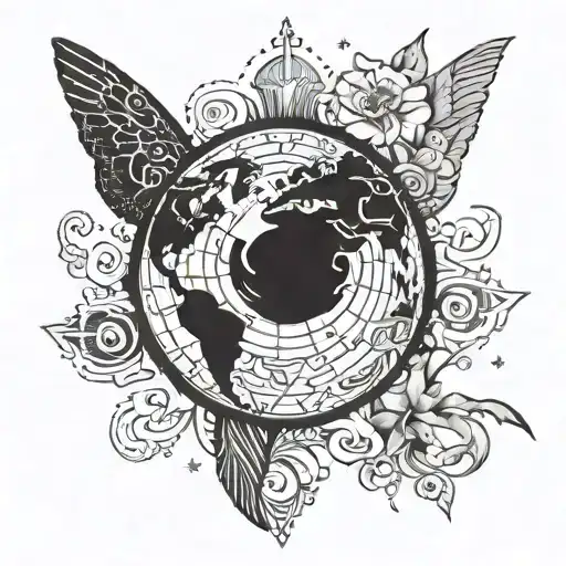 Thus the world was created. tattoo design idea