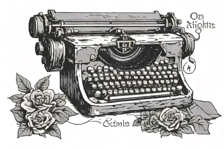 Minimalist tattoo design with typewriter-style font. Text: On nights like this, I just wanna text you, But for what? tattoo design idea