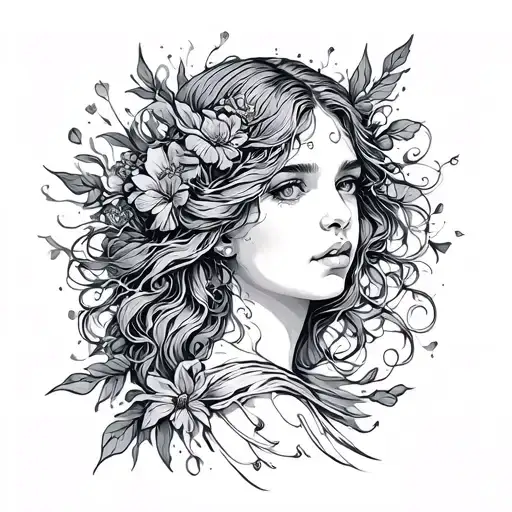Eros & psyche minimal line art tattoo tattoo design idea