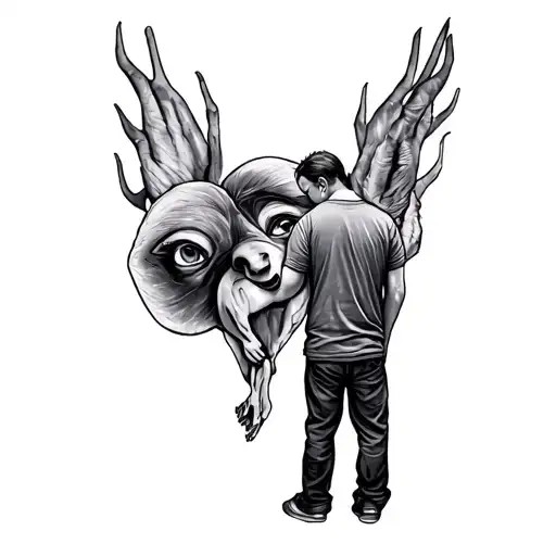 dad and son time tattoo design idea