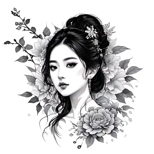 Korean Bright East tattoo design idea
