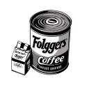 Folgers coffee can with a pack of cigarettes next to it tattoo design idea