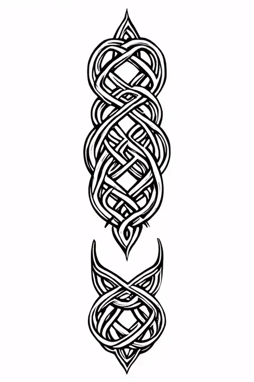 celtic knot ring finger tips touch tattoo design idea