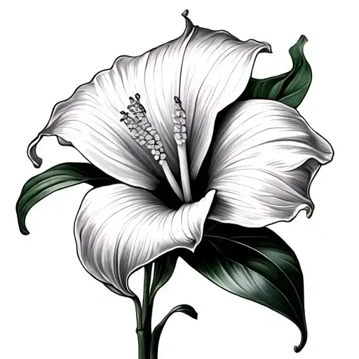 Peace Lily tattoo design idea