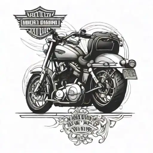 harley davidson motorcycle tattoo design idea
