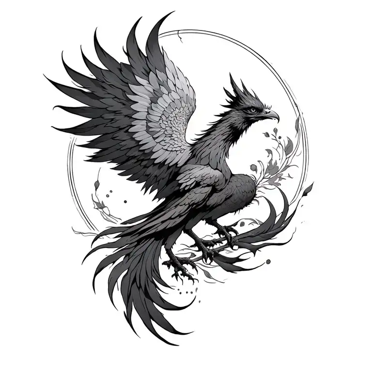 phoenix tattoo asian inspired tattoo design idea