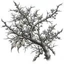 thorn branches tattoo design idea