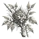 thorn branches tattoo design idea