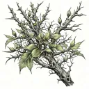 thorn branches tattoo design idea