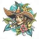 Caribbean theme tattoo tattoo design idea
