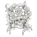 rip grandma tattoo design idea