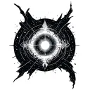 Cosmic mark. Dark presence. tattoo design idea