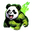 Panda Hulk tattoo design idea