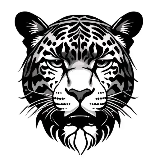 Guerrero Jaguar Mayan cook tattoo design idea