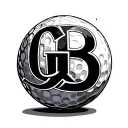 A golf ball with the letters, GB inside it tattoo design idea