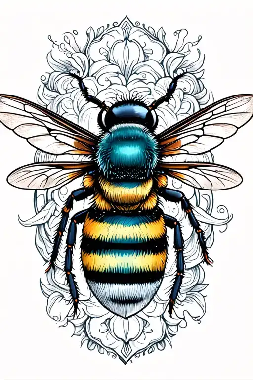 bee tattoo design idea