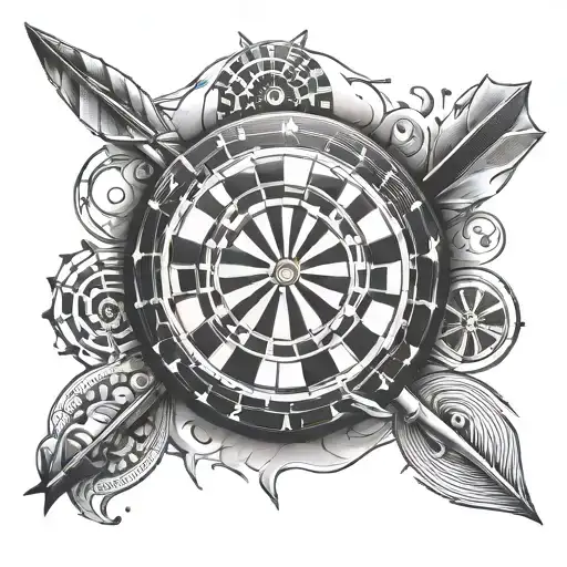 Dart boards tattoo design idea