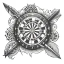 Dart boards tattoo design idea