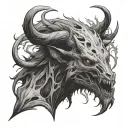 wendigo emerging tattoo design idea