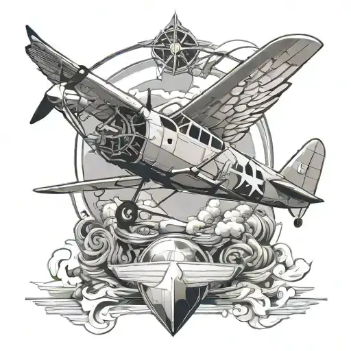 aviation themed tattoo tattoo design idea