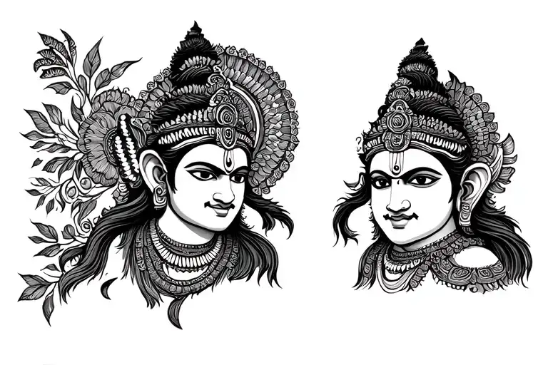 Hanuman Gada tattoo design idea