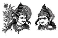Hanuman Gada tattoo design idea