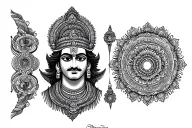 Hanuman Gada tattoo design idea