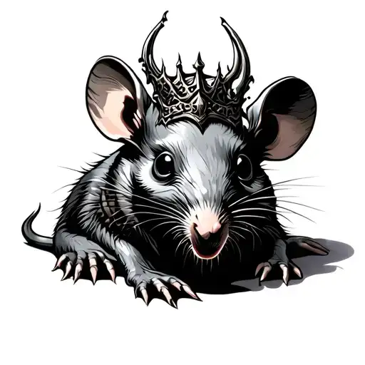 zombie Rat king made tattoo design idea