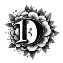 Numerology tattoo design idea