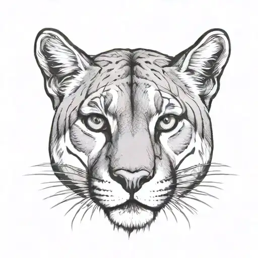 cougar tattoo design idea