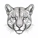 cougar tattoo design idea