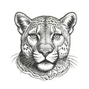 cougar tattoo design idea
