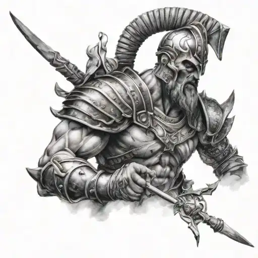 ares god of war tattoo design idea
