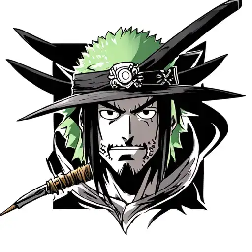 one piece zoro tattoo design idea