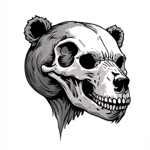 Bear Skull tattoo design idea