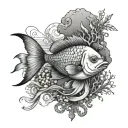 Vito, aquarium, Agropoli tattoo design idea